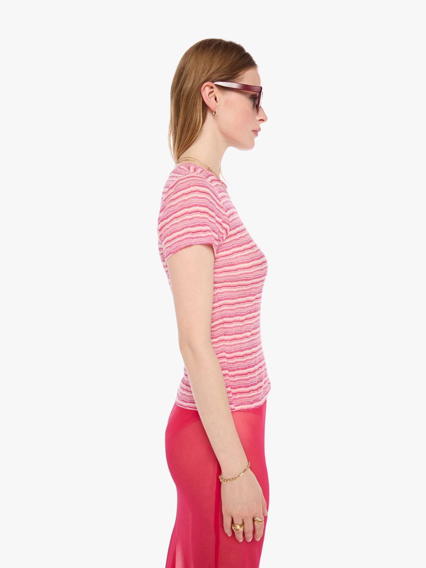 SPRWMN Baby Tee - Pink Stripes