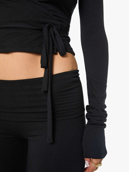 Eterne Wrap Top - Black