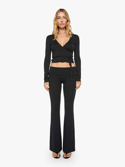 Eterne Foldover Flare Pant - Black