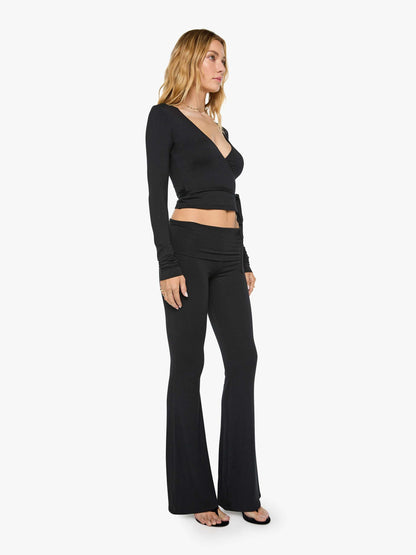 Eterne Foldover Flare Pant - Black