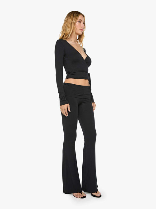 Eterne Foldover Flare Pant - Black