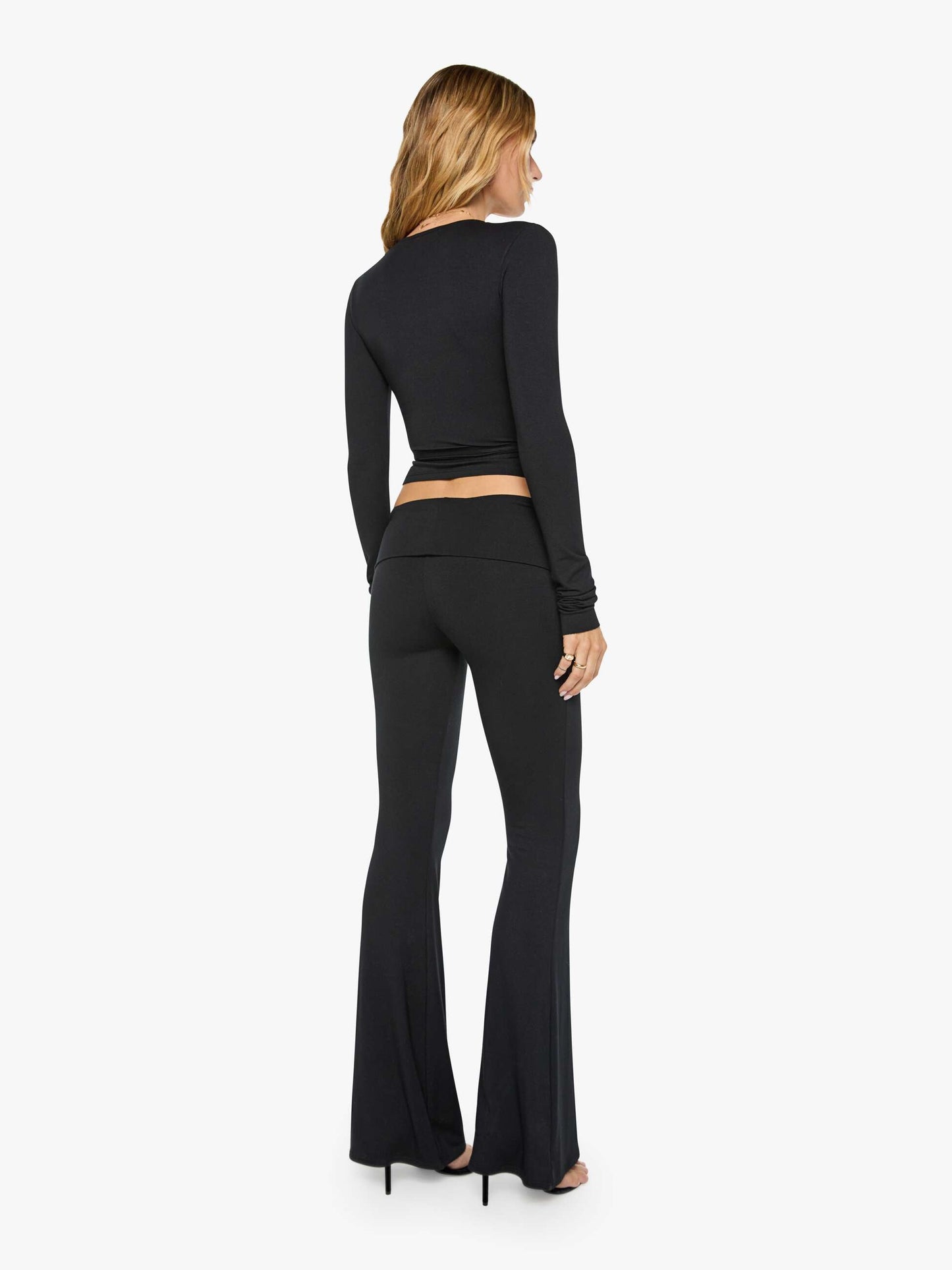 Eterne Foldover Flare Pant - Black