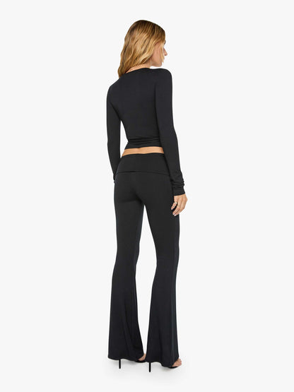 Eterne Foldover Flare Pant - Black