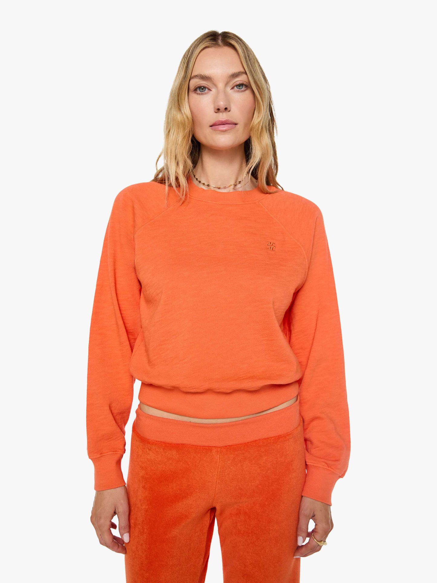 Eterne Shrunken Raglan Sweatshirt - Papaya