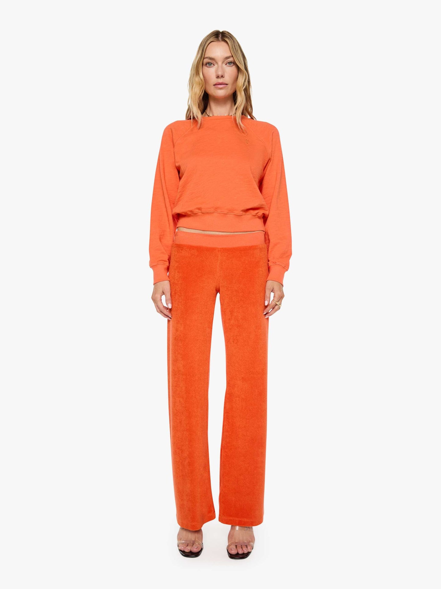 Eterne Shrunken Raglan Sweatshirt - Papaya