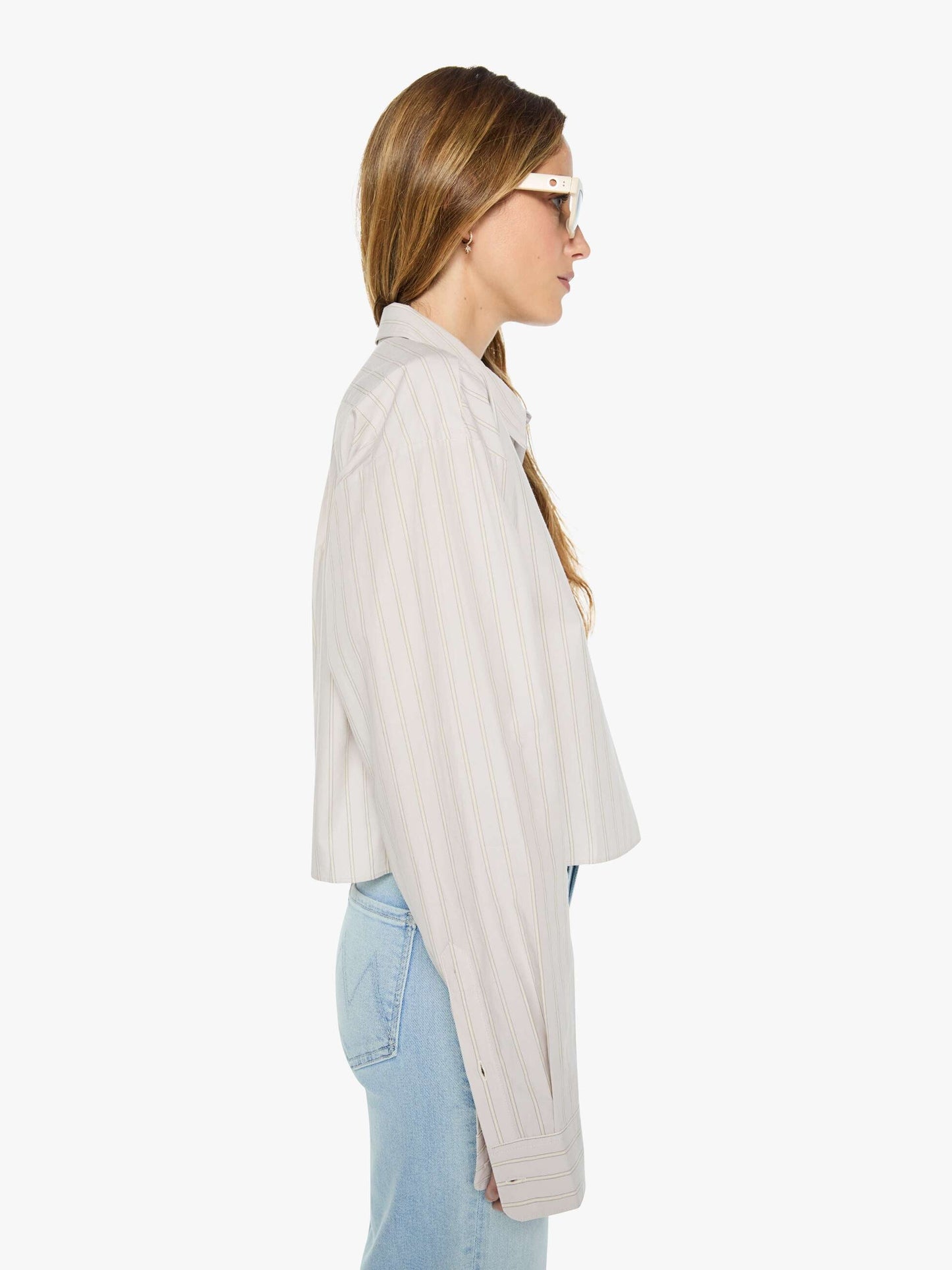 Eterne Ludo Top - Cream-Grey Stripe