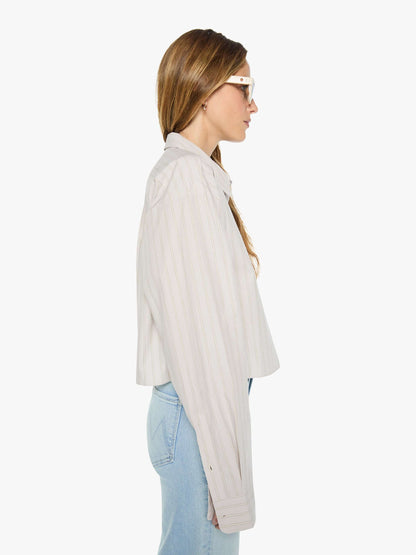 Eterne Ludo Top - Cream-Grey Stripe
