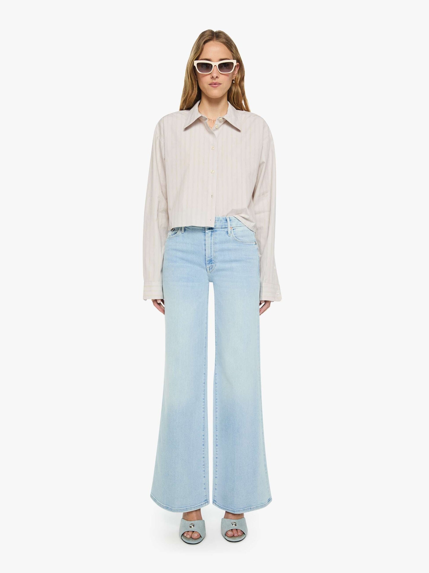 Eterne Ludo Top - Cream-Grey Stripe
