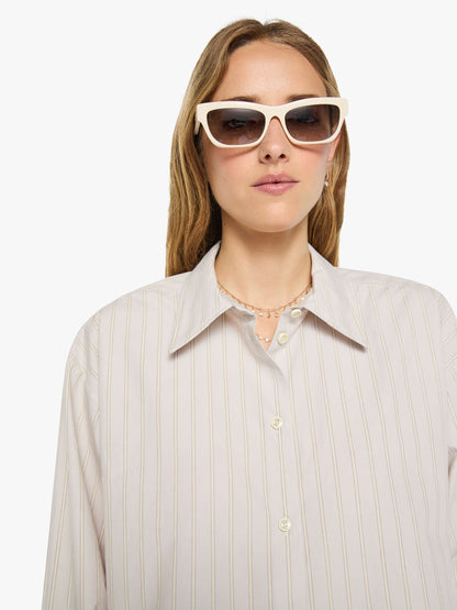Eterne Ludo Top - Cream-Grey Stripe