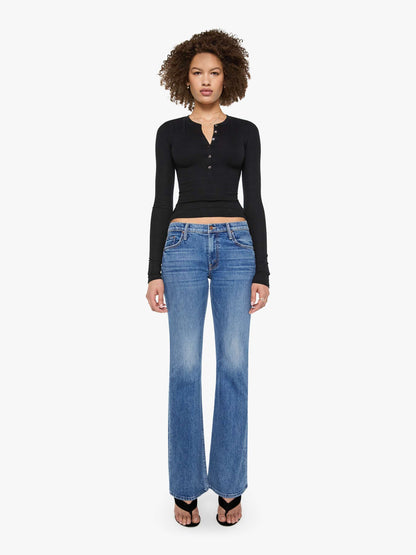 Eterne Long Sleeve Henley Top - Black