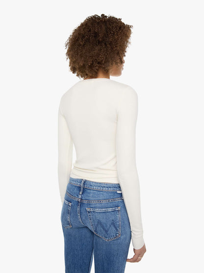 Eterne Long Sleeve Henley Top - Cream