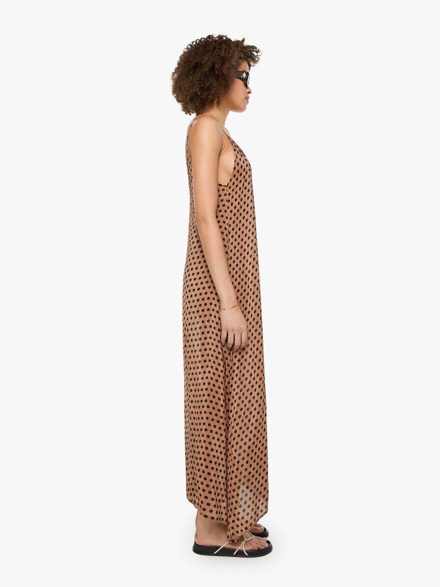 Natalie Martin Heather Maxi - Grande Polka Dot Black & Tan
