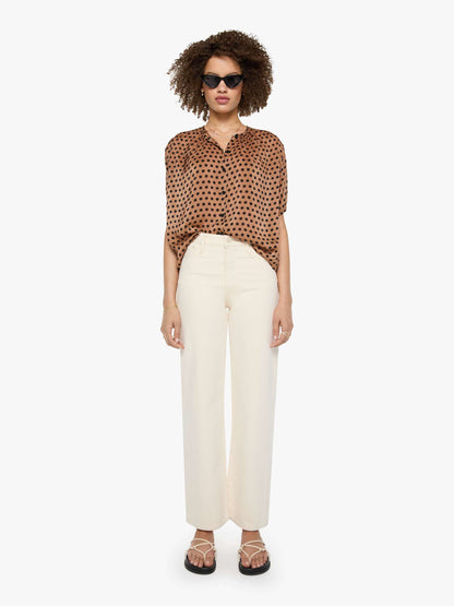 Natalie Martin Violet Top - Grande Polka Dot Black & Tan
