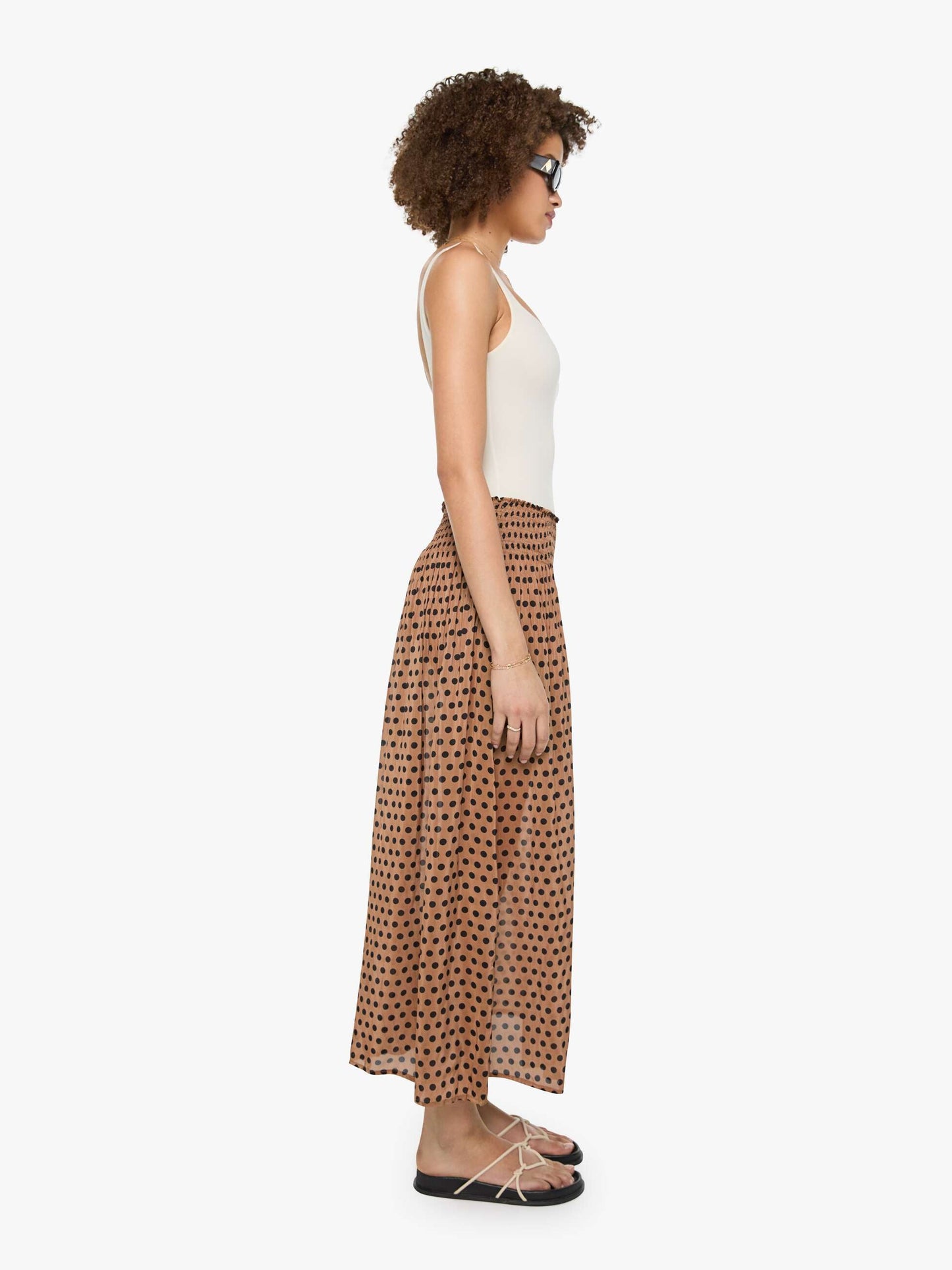 Natalie Martin Bella Skirt - Grande Polka Dot Black & Tan