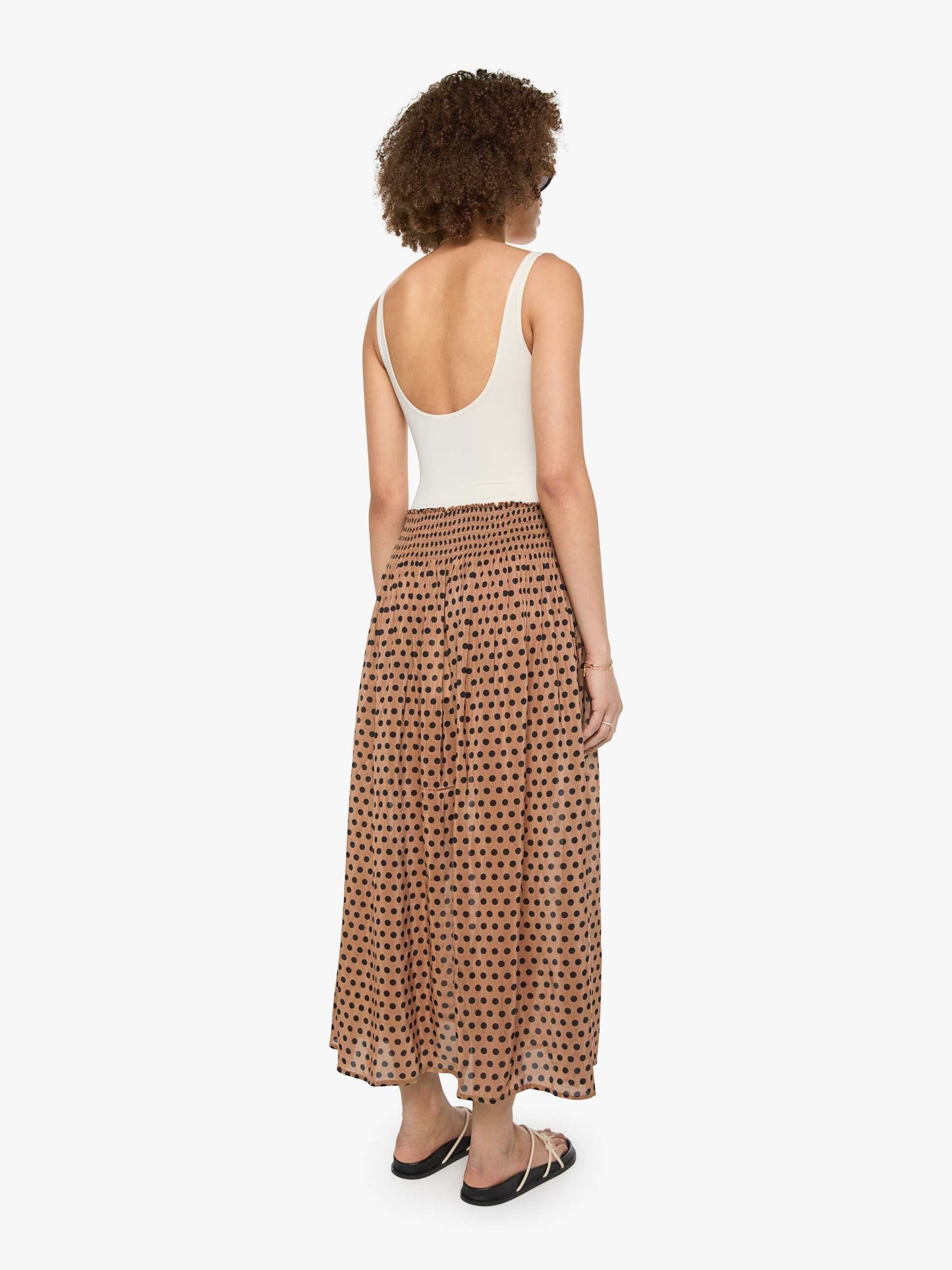 Natalie Martin Bella Skirt - Grande Polka Dot Black & Tan