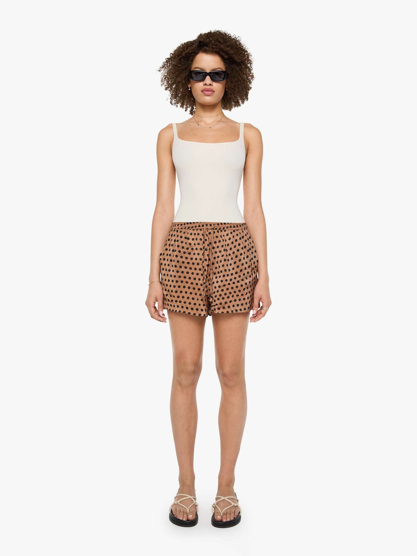 Natalie Martin Jasper Short - Grande Polka Dot Black & Tan