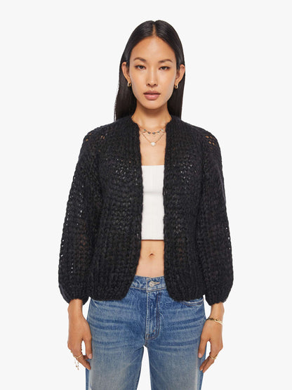 Maiami Big Bomber Cardigan - Black
