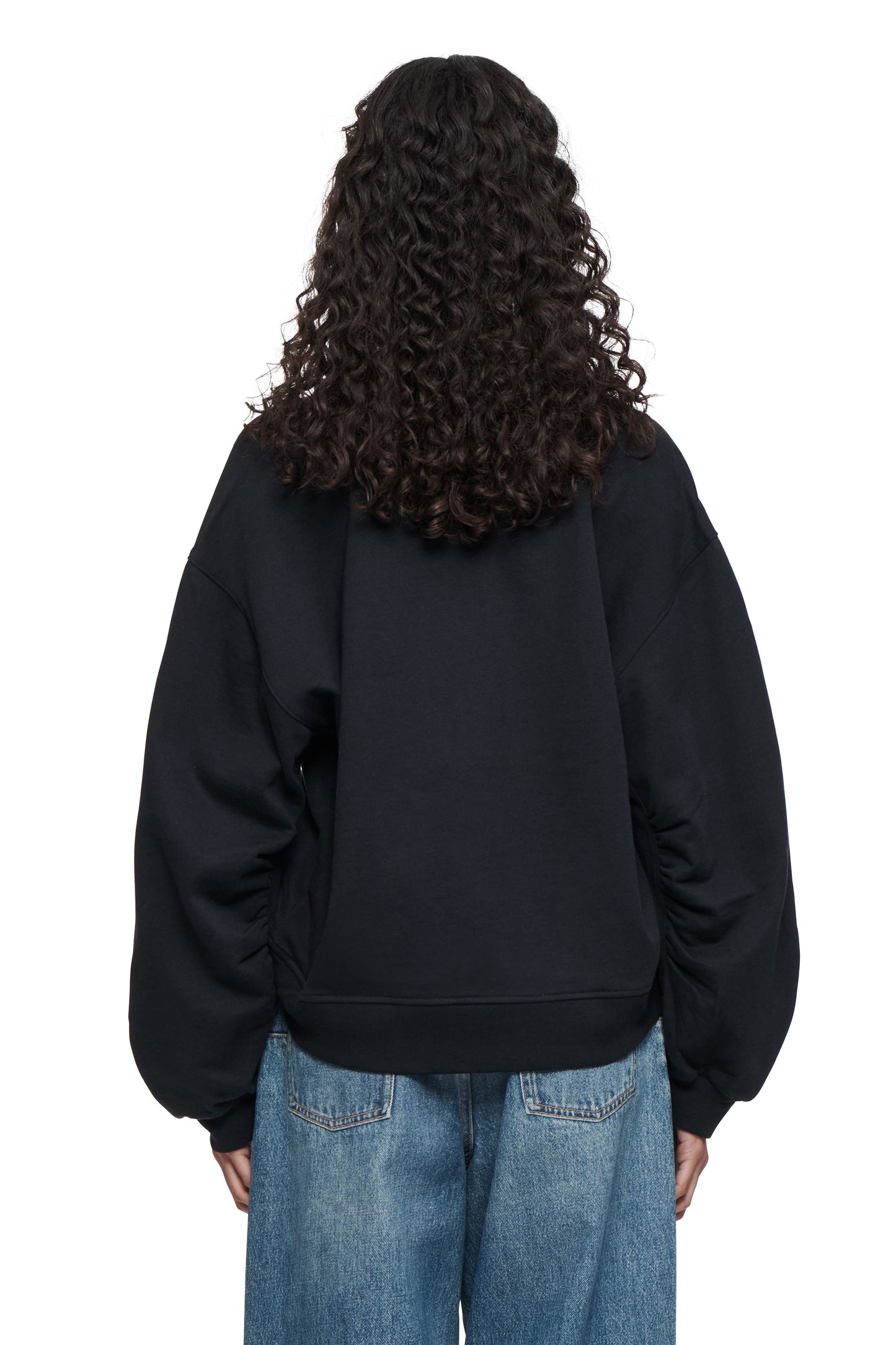 Script Oversized V Neck Top