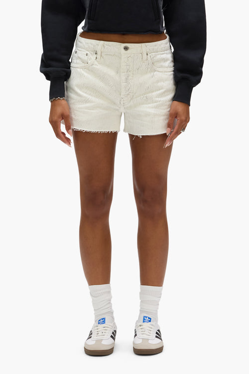 Cut Off Shorts Crackle Print