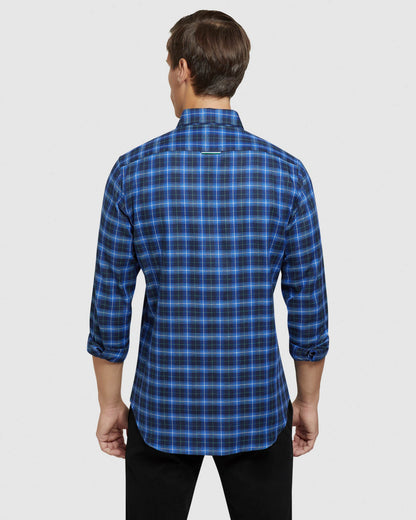 Portland Cttn/Linen Check Regular Shirt