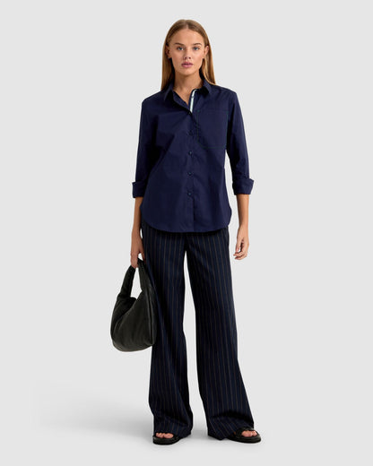Ariel Tape Trim Cotton Shirt