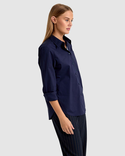Ariel Tape Trim Cotton Shirt