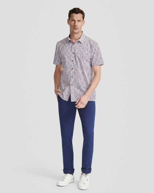 Leyton Geo Print Short Sleeve Shirt