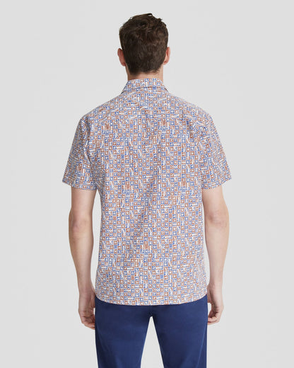 Leyton Geo Print Short Sleeve Shirt
