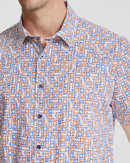 Leyton Geo Print Short Sleeve Shirt