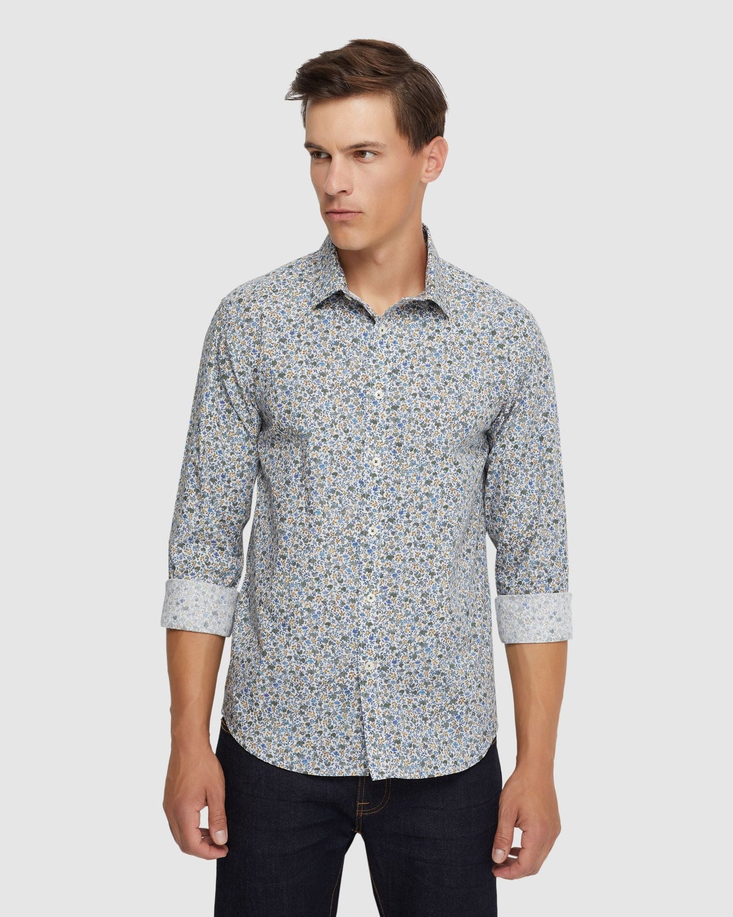 Kenton Floral Print Cotton Shirt