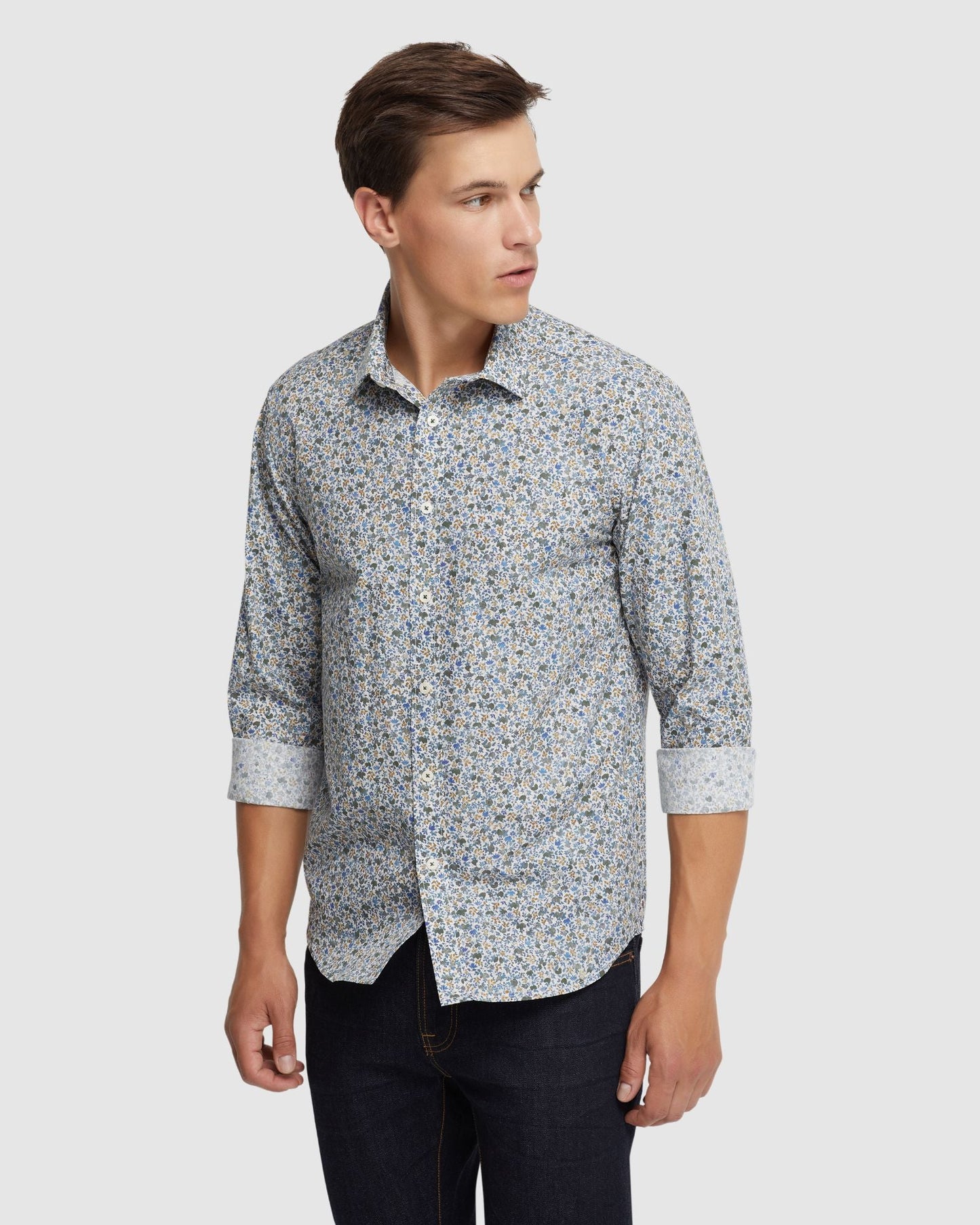 Kenton Floral Print Cotton Shirt