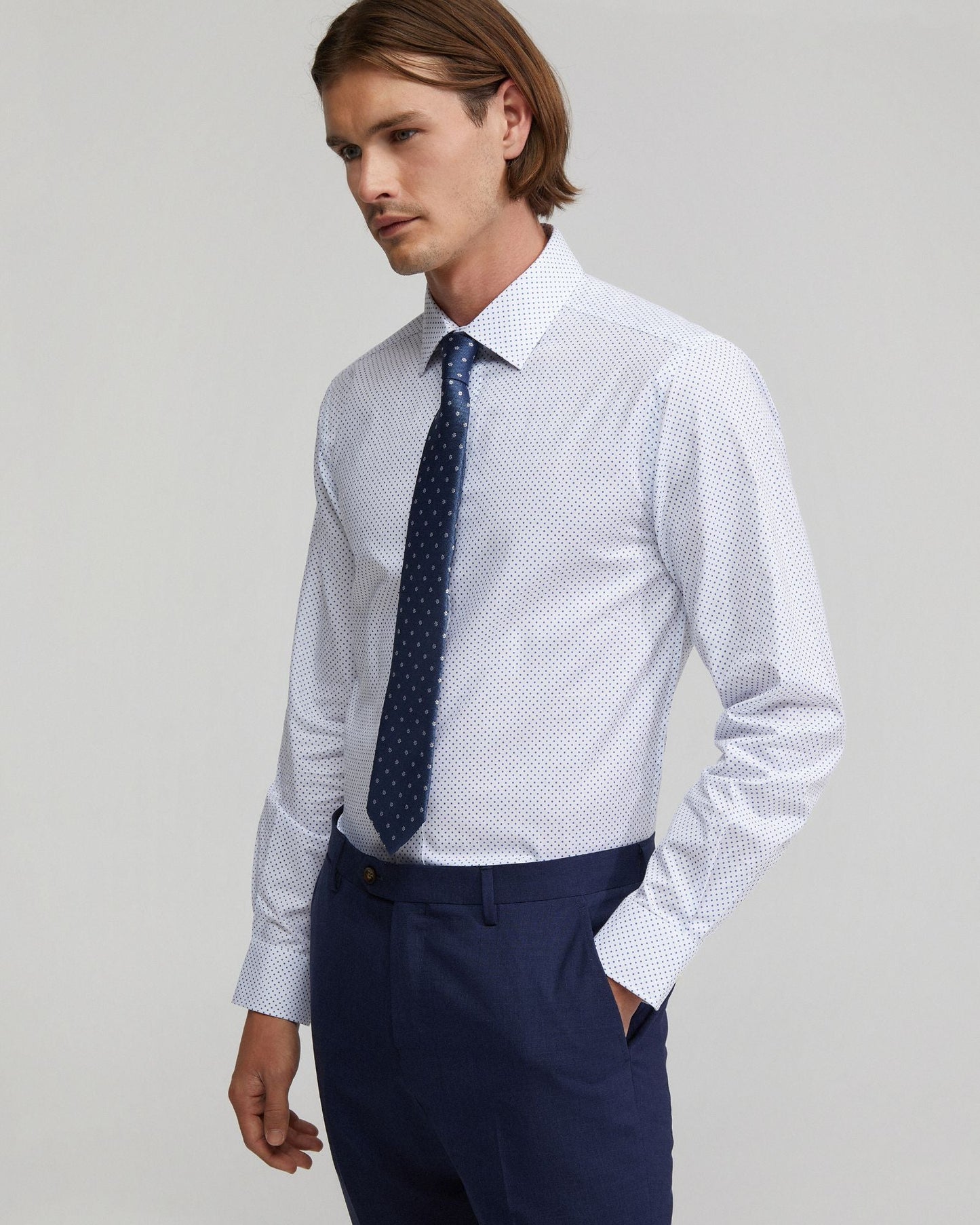 Beckton Cotton Dotted Shirt