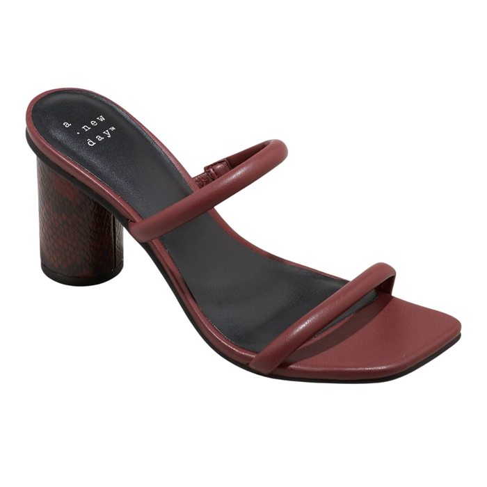 A New Day Cass Women’s Sandals Burgundy Heels
