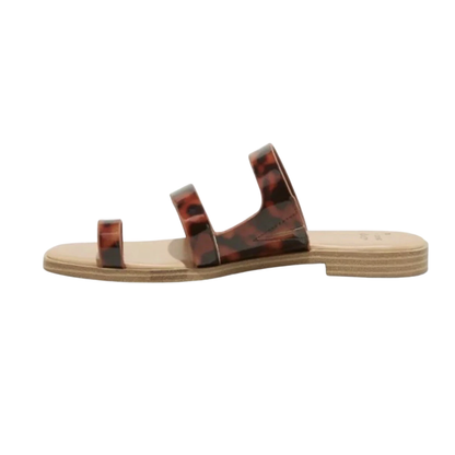 A New Day Women's Marilyn Tortoise Print Toe Loop Slide Sandals