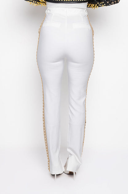 ALL ABOUT PEARLS HIGH RISE TROUSER