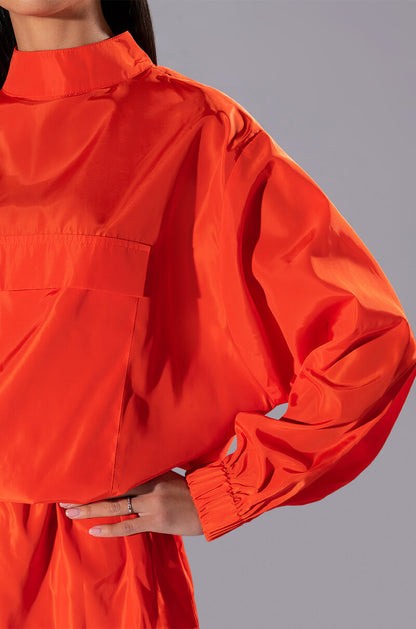 ALL DAY ERRANDS LIGHT WEIGHT ROMPER IN ORANGE
