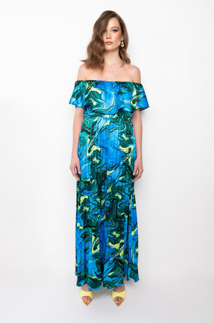 ALL I NEED HALTER TOP WIDE LEG JUMPSUIT