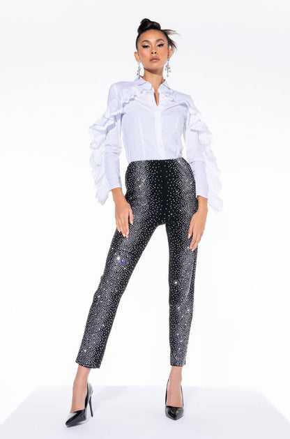ALL NIGHT RHINESTONE SKINNY LEGGINGS
