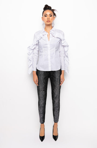 ALL NIGHT RHINESTONE SKINNY LEGGINGS