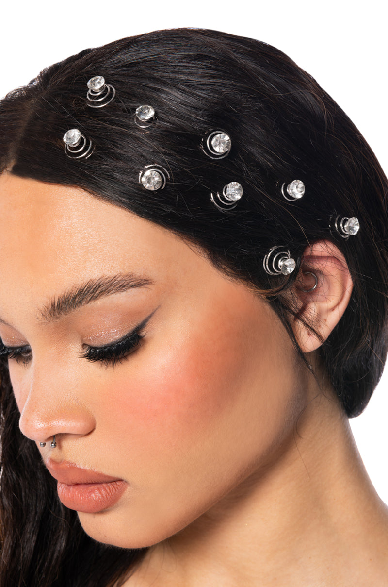 ALL OR NOTHIN RHINESTONE SPIRAL HAIR GEMS