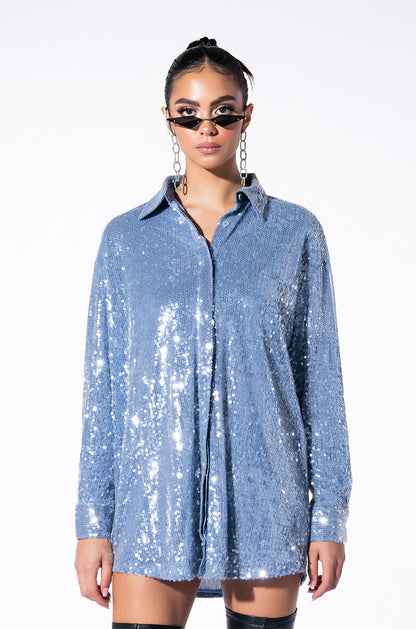 ALL THAT SEQUIN MINI DRESS