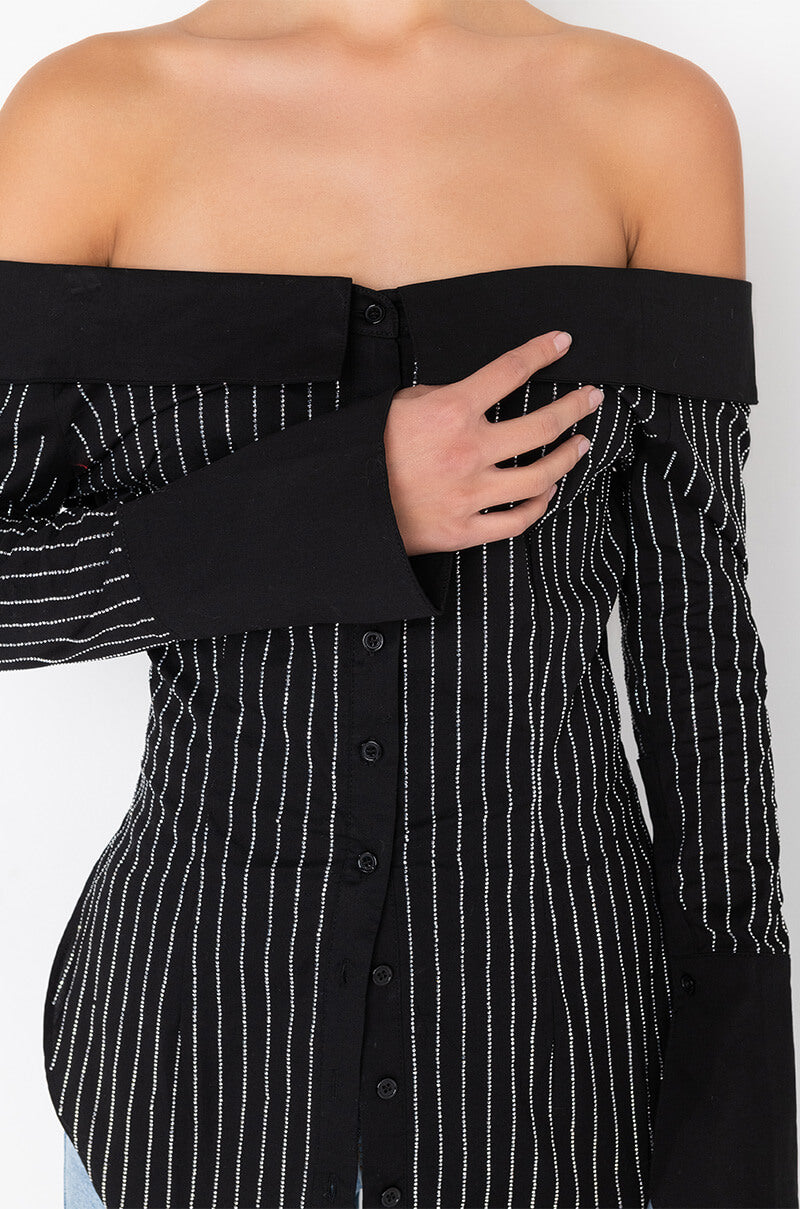 ALL THE SHINE OFF SHOULDER BLOUSE
