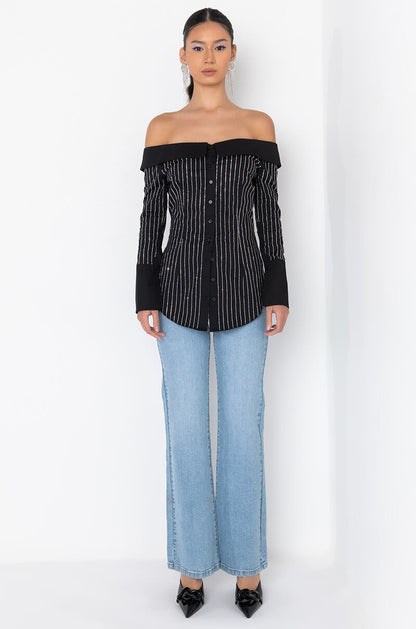 ALL THE SHINE OFF SHOULDER BLOUSE