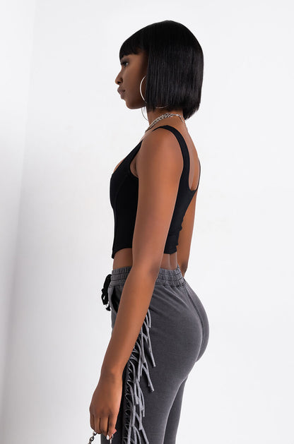 ALL YOU NEED CORSET TOP BLACK