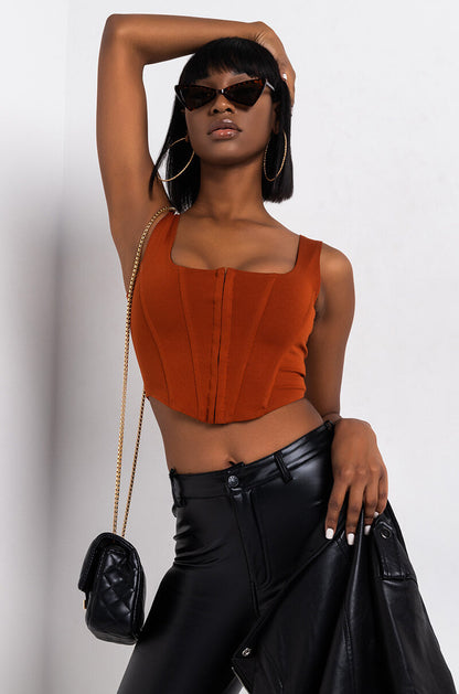 ALL YOU NEED CORSET TOP rust