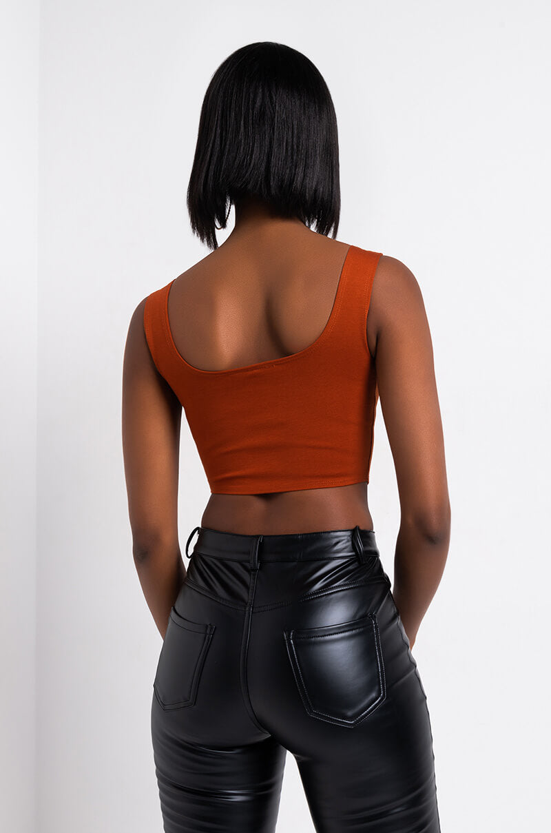 ALL YOU NEED CORSET TOP rust