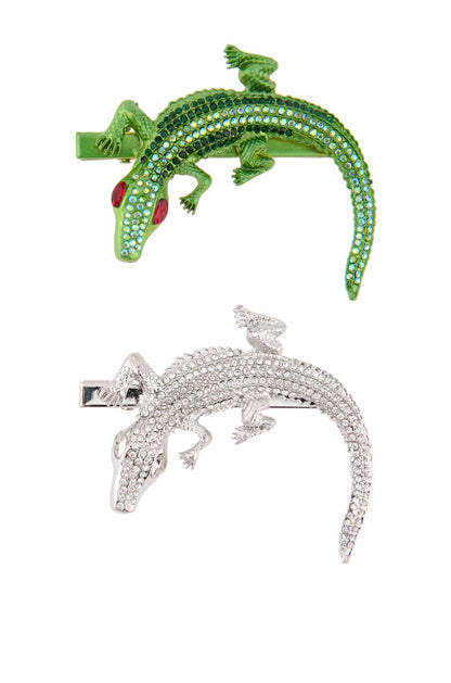 ALLIGATOR AND CROC HAIR CLIPS