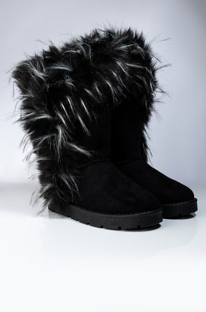 ALWAYS FLEXIN FLAT BOOTIE BLACK WHITE