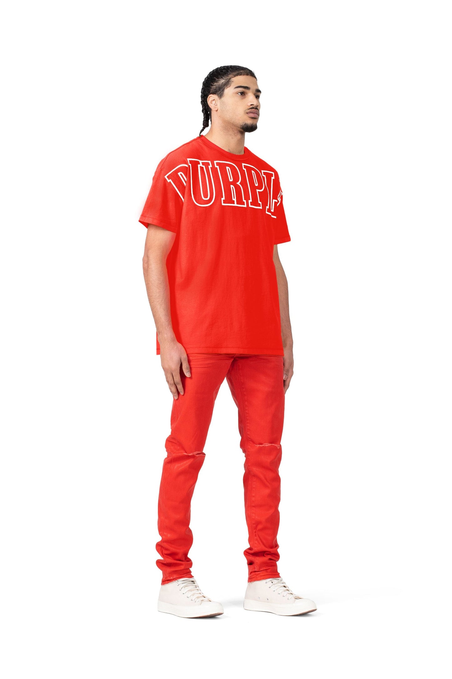 P101 RELAXED FIT TEE - Red