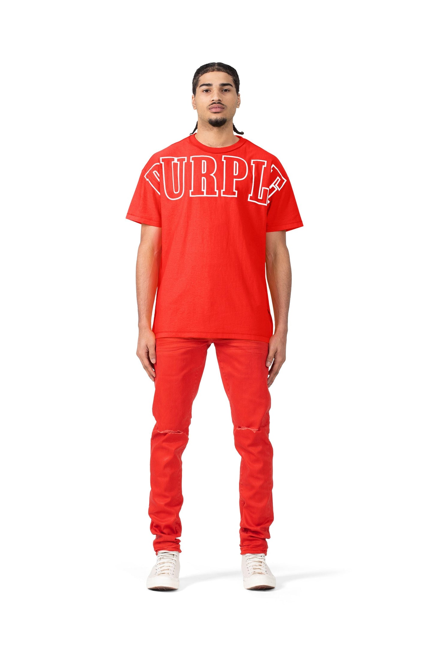 P101 RELAXED FIT TEE - Red